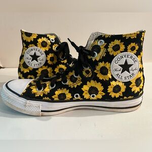 Converse high tops sunflower